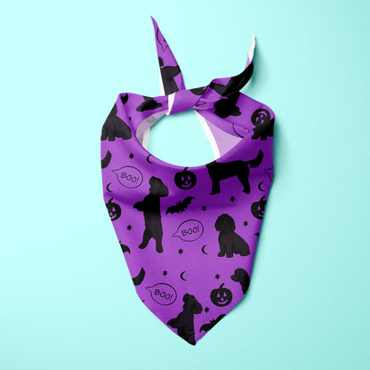 Black Cockapoo Halloween Edition Dog Bandana