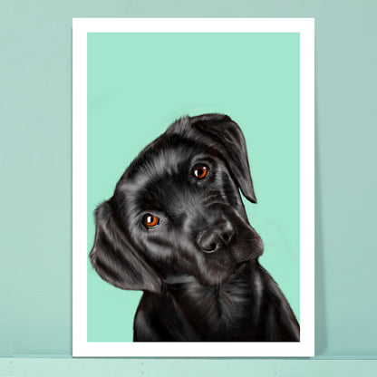 Black Labrador Card