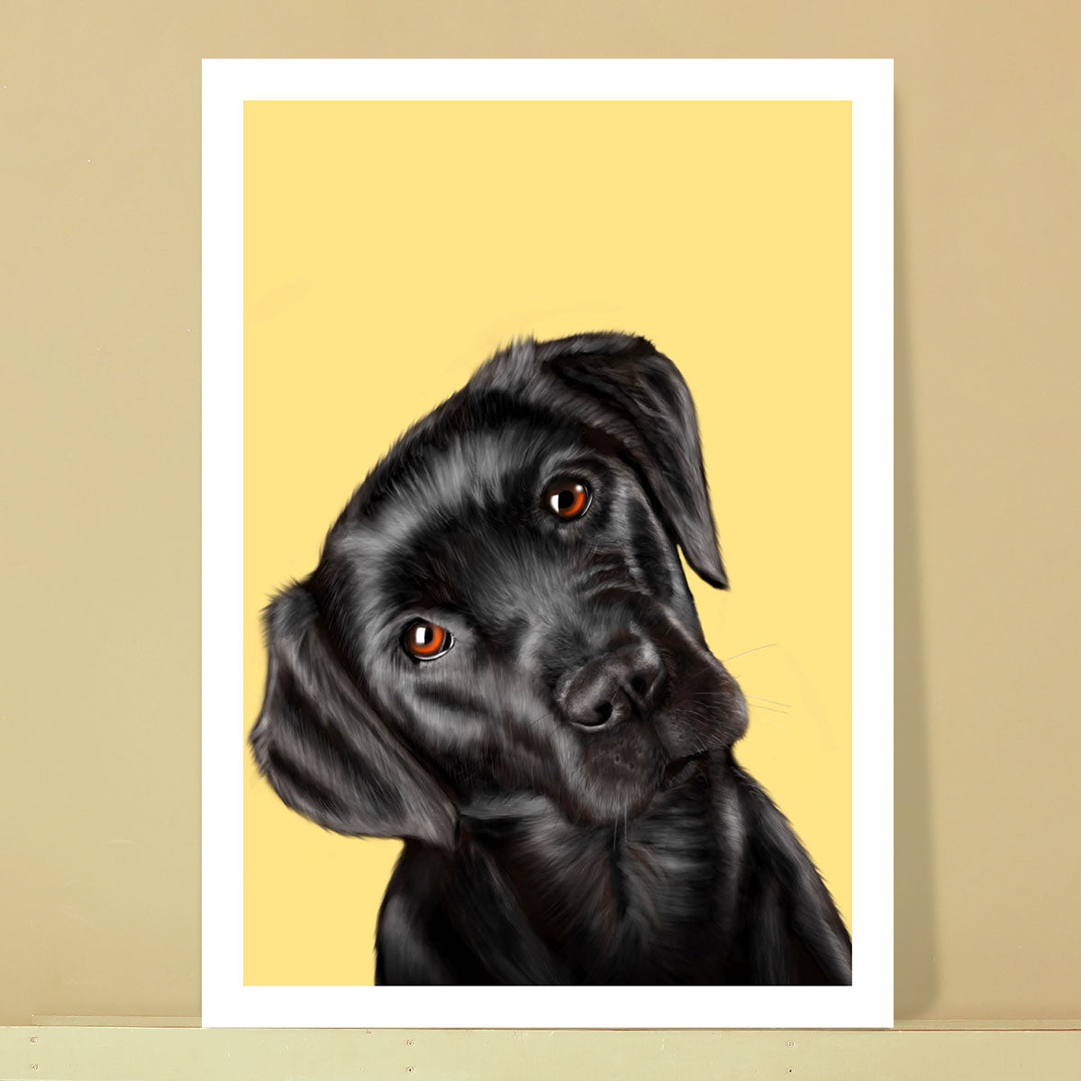 Black Labrador Card