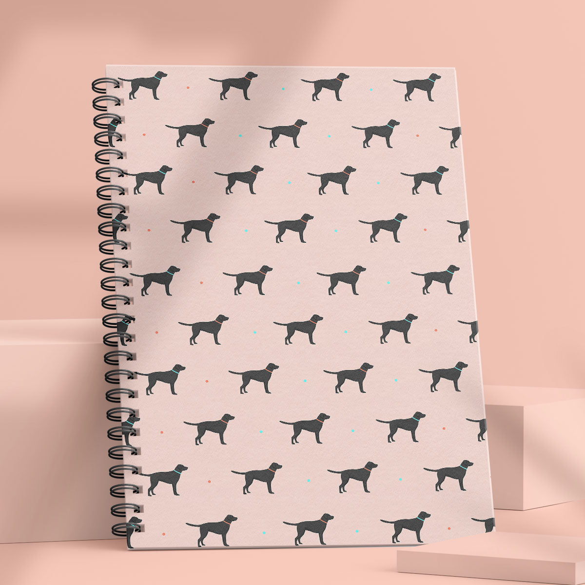 Black Labrador Patterned Notebook
