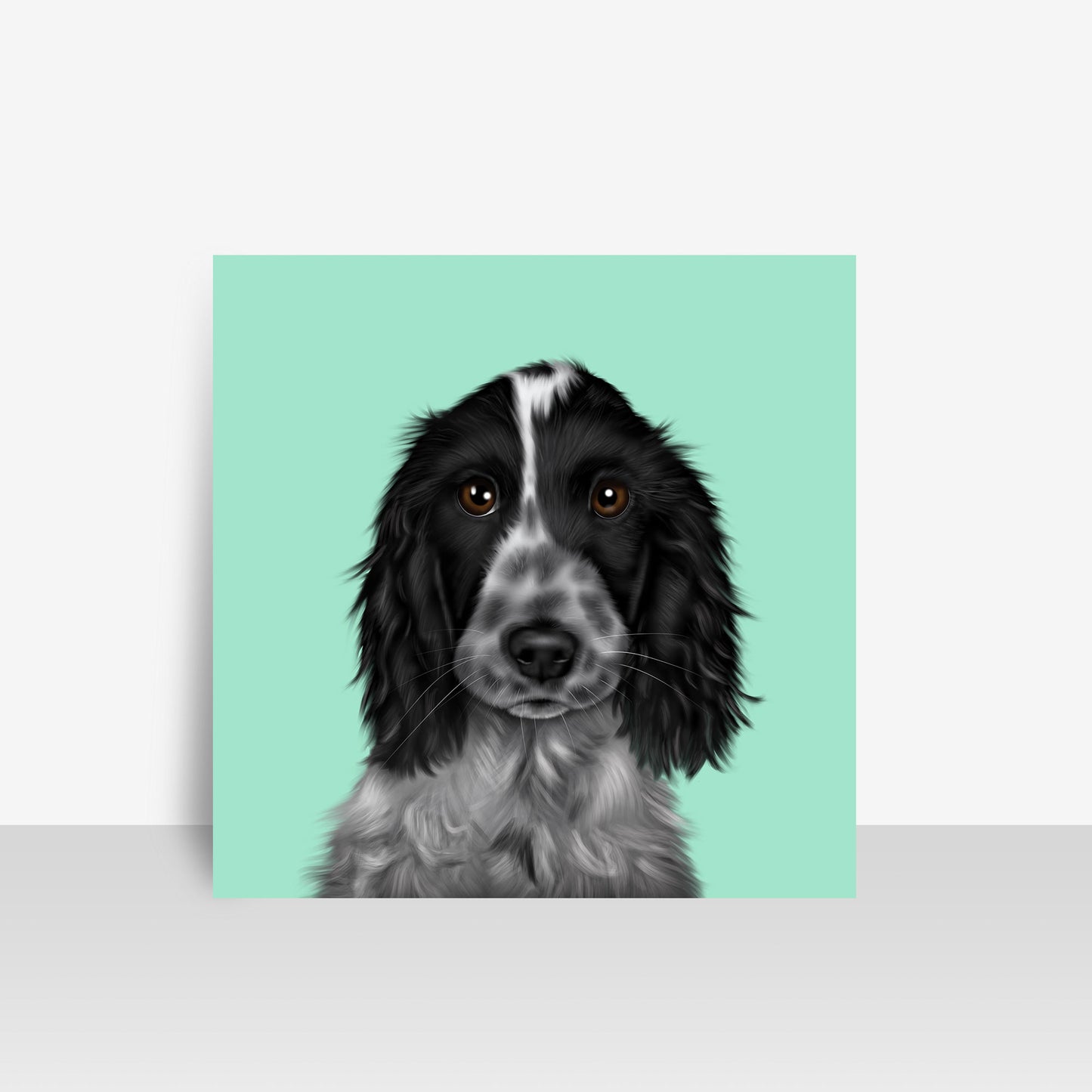 Blue Roan Cocker Spaniel Art Board