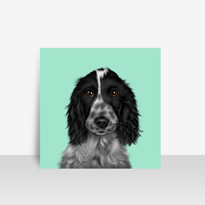 Blue Roan Cocker Spaniel Art Board