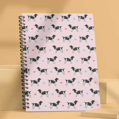 Blue Roan Cocker Spaniels and Hearts Patterned Notebook
