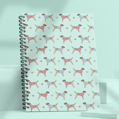 Border Terriers and Hearts Notebook