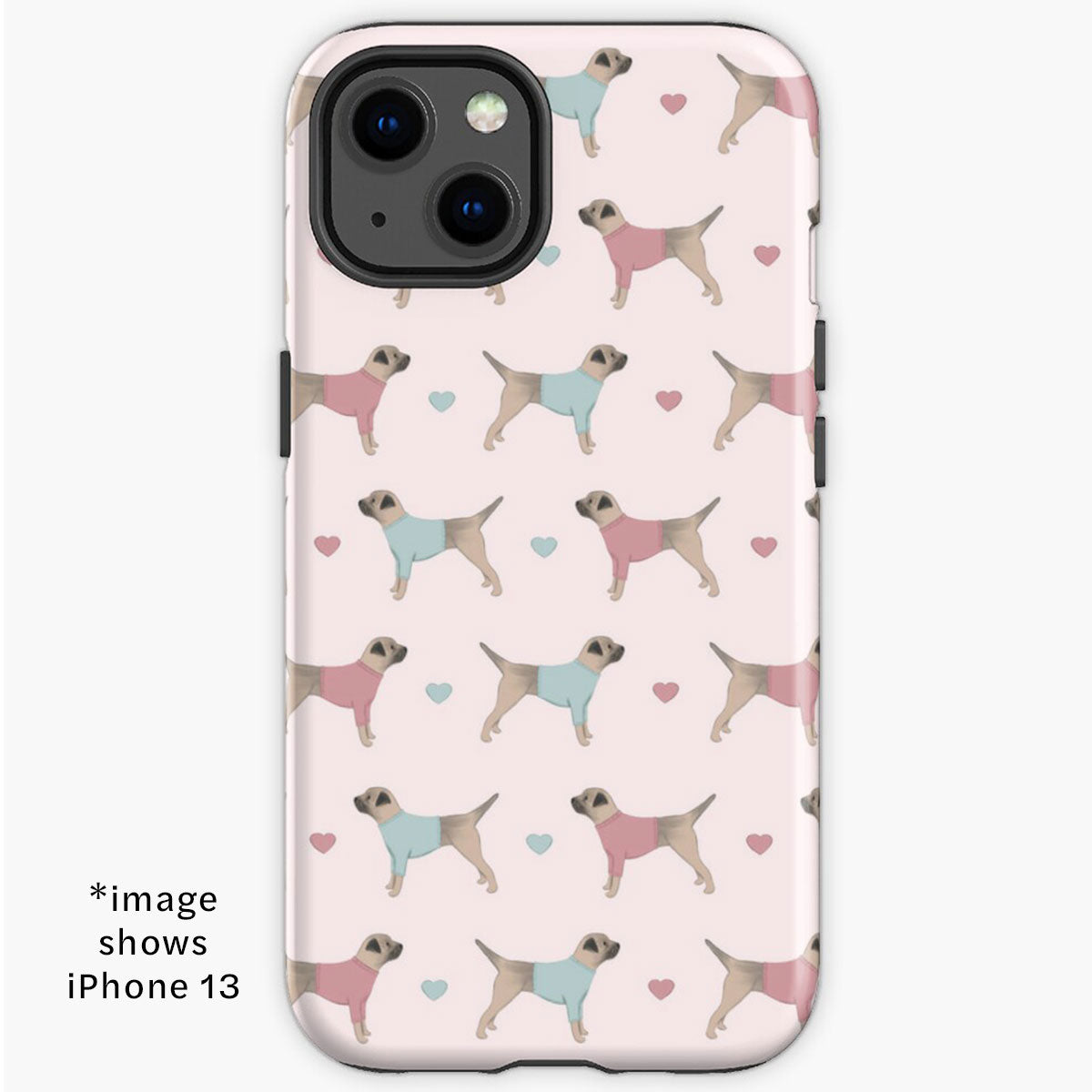 Border Terriers and Hearts iPhone Tough Case