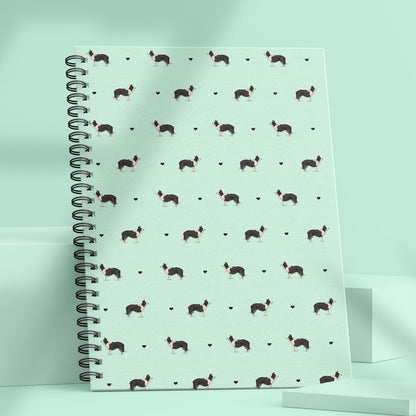 Border Collies and Hearts Notebook