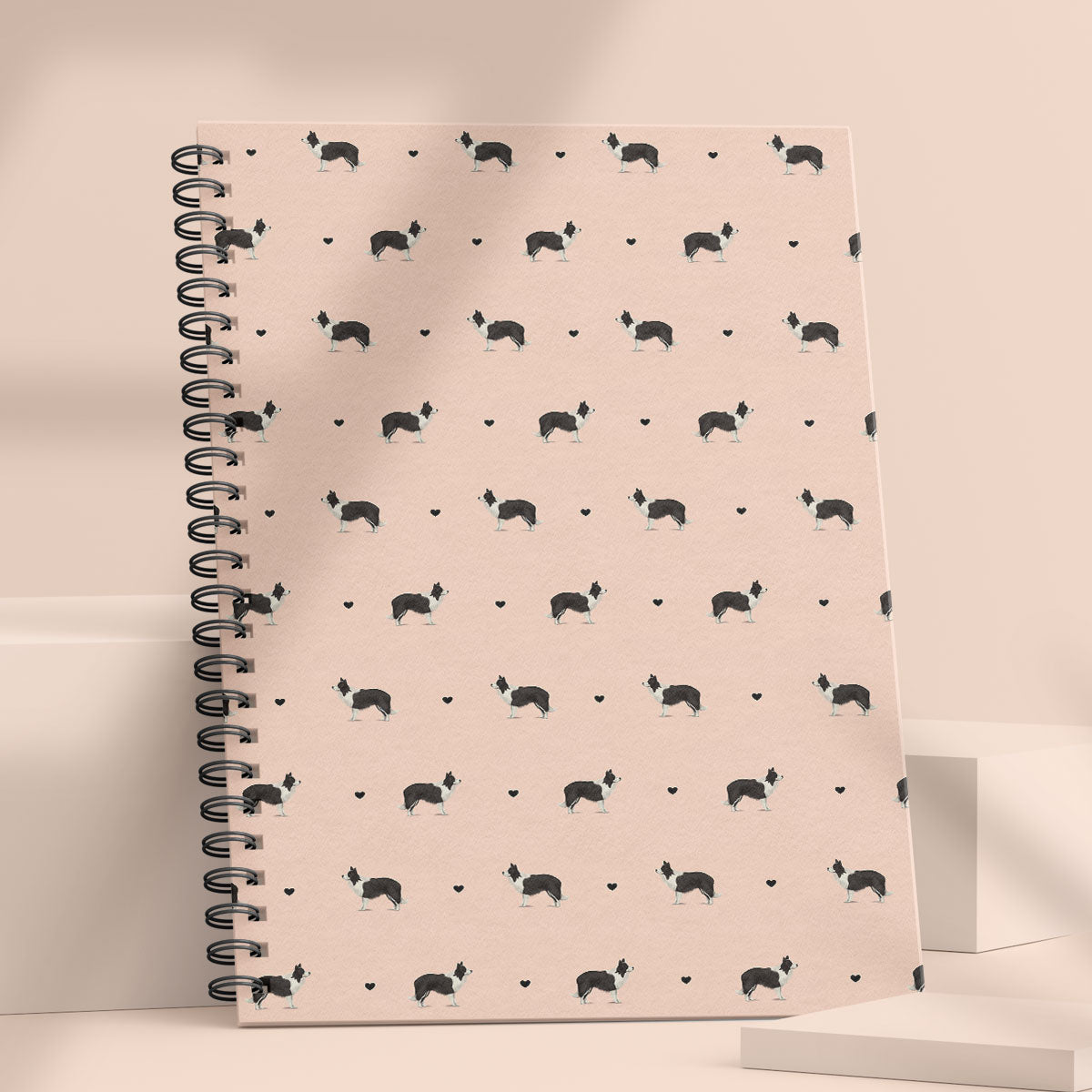 Border Collies and Hearts Notebook