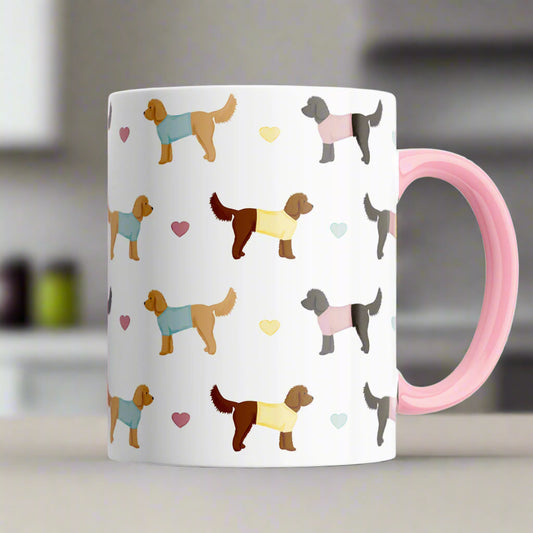 Cockapoos and Hearts Patterned Mug