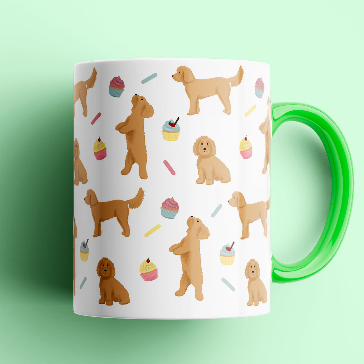 Cockapoos and Cupcakes Patterned Mug
