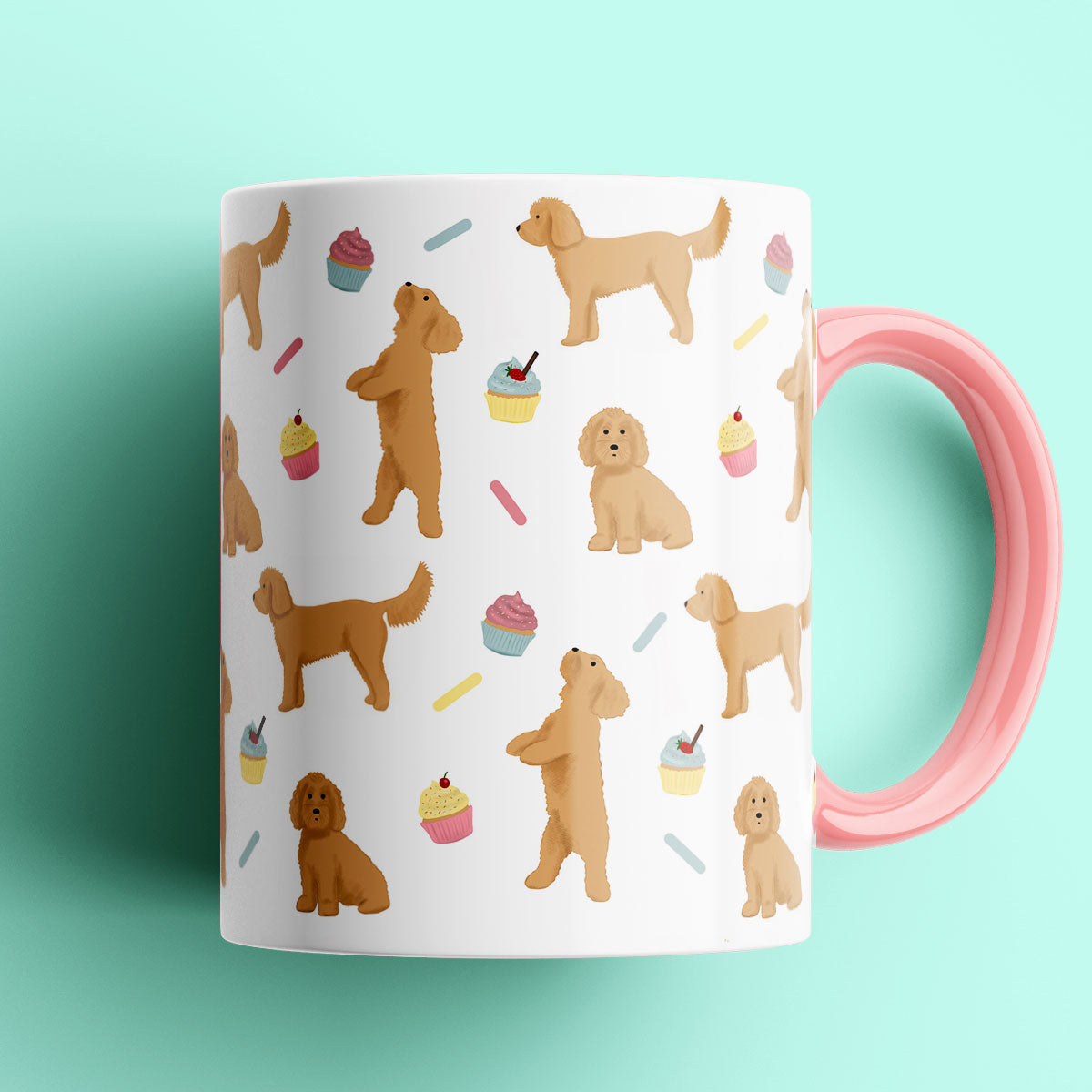 Cockapoos and Cupcakes Patterned Mug