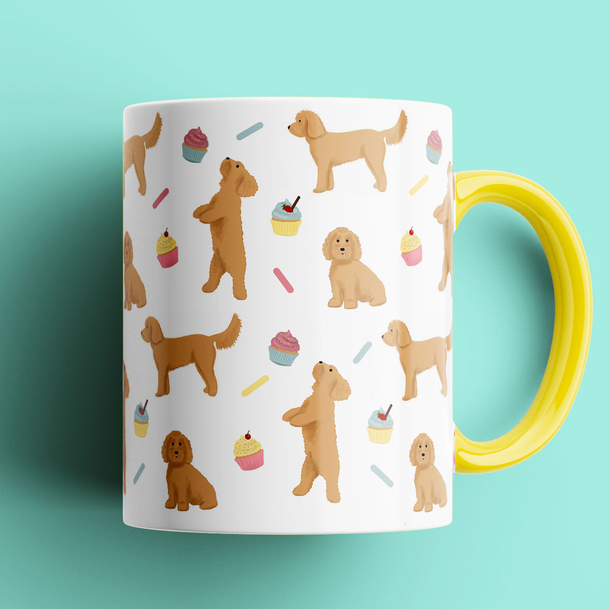 Cockapoos and Cupcakes Patterned Mug
