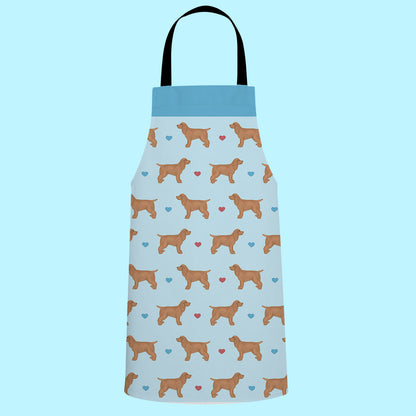 Golden Cocker Spaniels and Hearts Apron