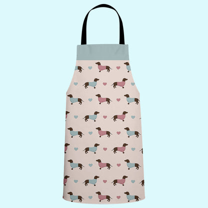 Dachshunds and Hearts Apron