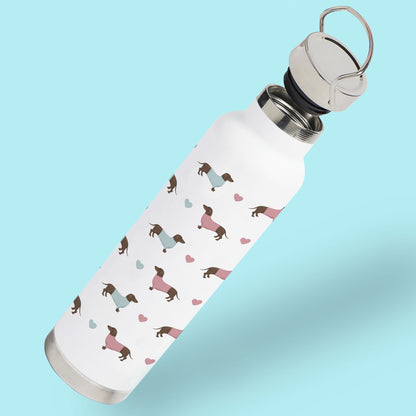 Dachshunds and Hearts Water Bottle