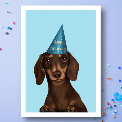 Dachshund Birthday Card
