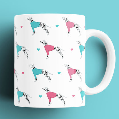 Dalmatian and Hearts Patterned Mug