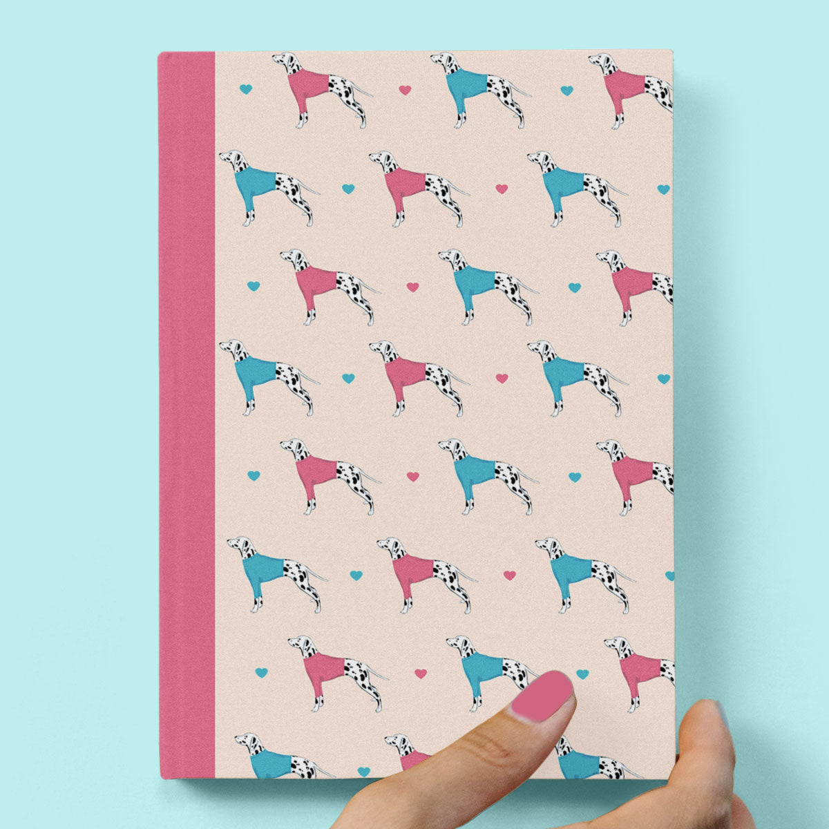 Dalmatians and Hearts Hardcover Journal