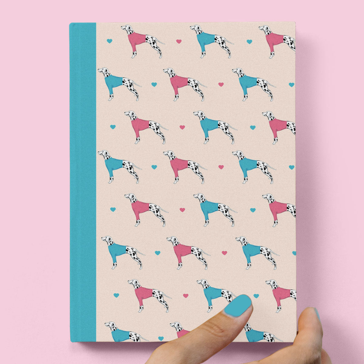 Dalmatians and Hearts Hardcover Journal