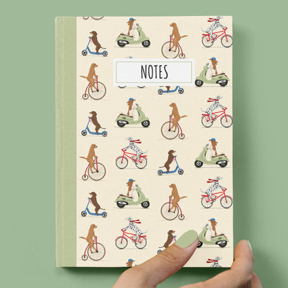 Dogs on Bikes Hardcover Journal
