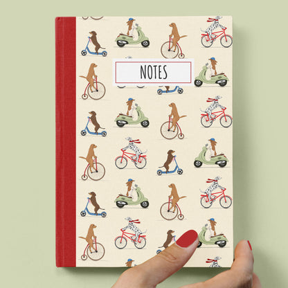Dogs on Bikes Hardcover Journal