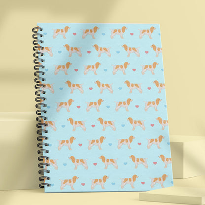 Lemon Roan Cocker Spaniels and Hearts Patterned Notebook
