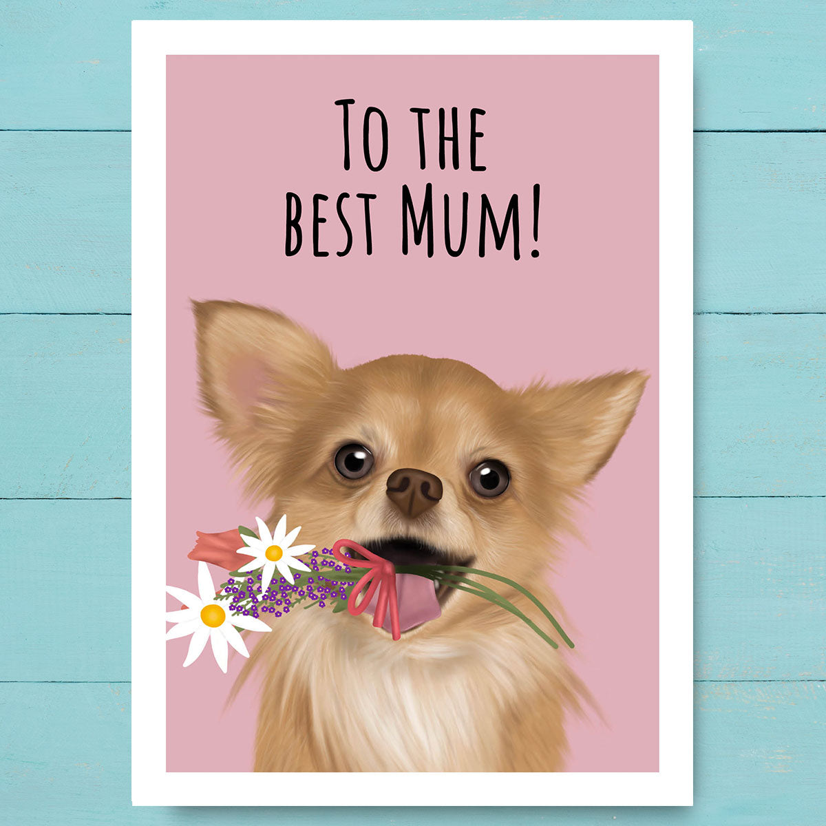 Long Haired Chihuahua Best Mum Card
