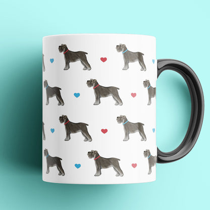 Miniature Schnauzers and Hearts Patterned Mug