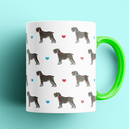 Miniature Schnauzers and Hearts Patterned Mug