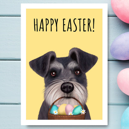 Schnauzer Happy Easter Card