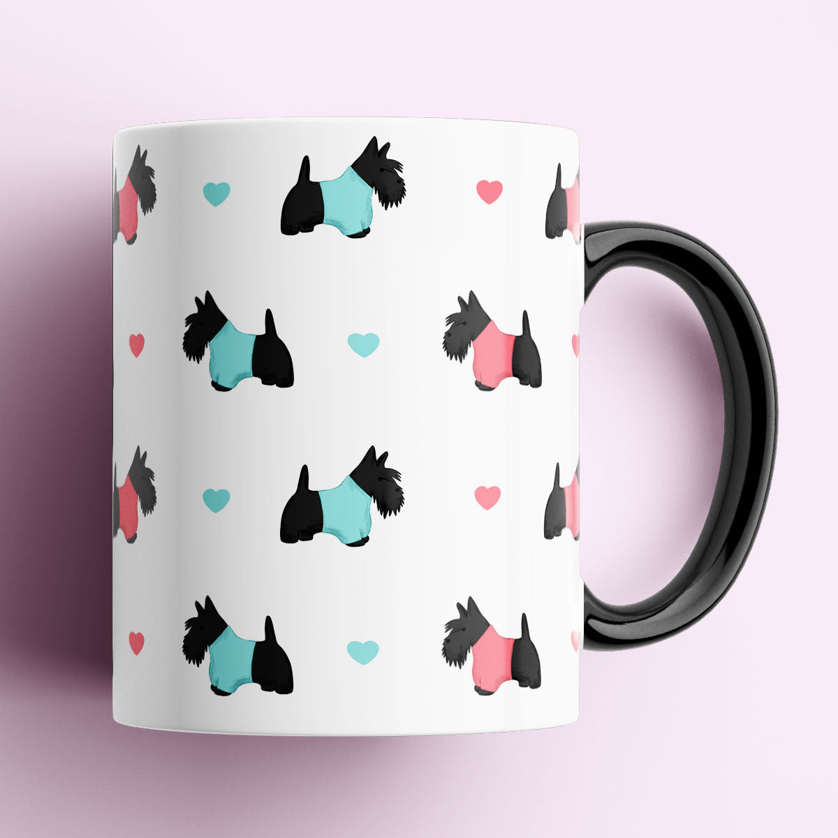 Scottie Dogs and Hearts Mug