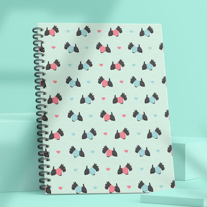 Scottish Terriers and Hearts Notebook