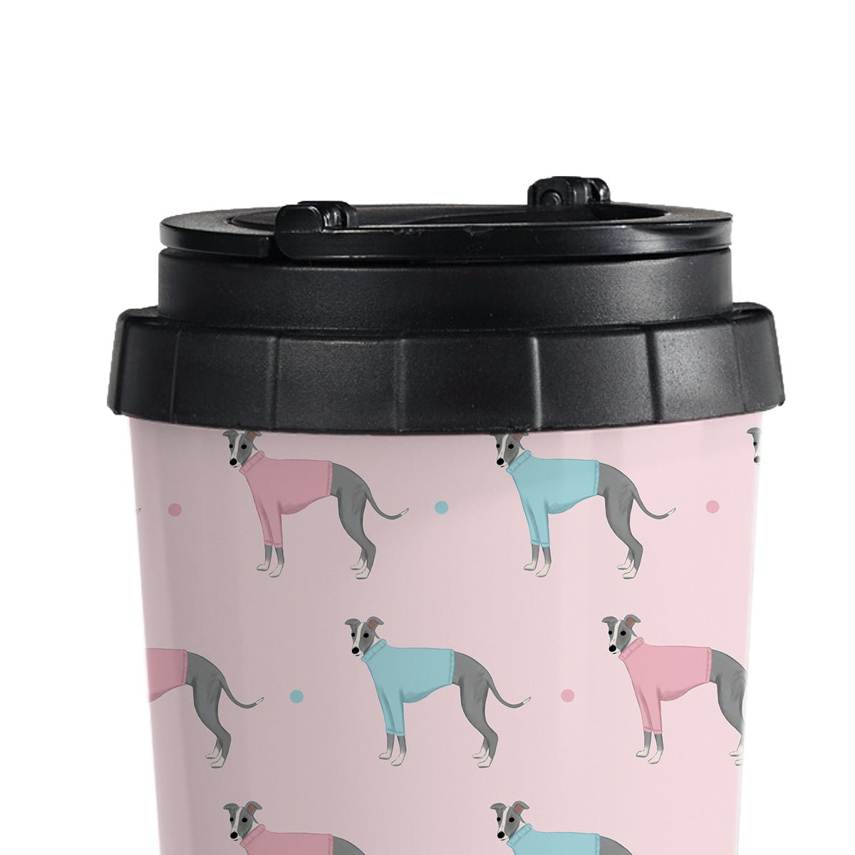 Whippets in Jumpers Travel Mug