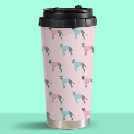 Whippets in Jumpers Travel Mug