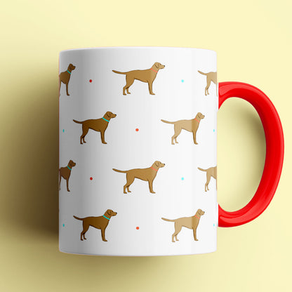 Yellow Labrador Patterned Mug