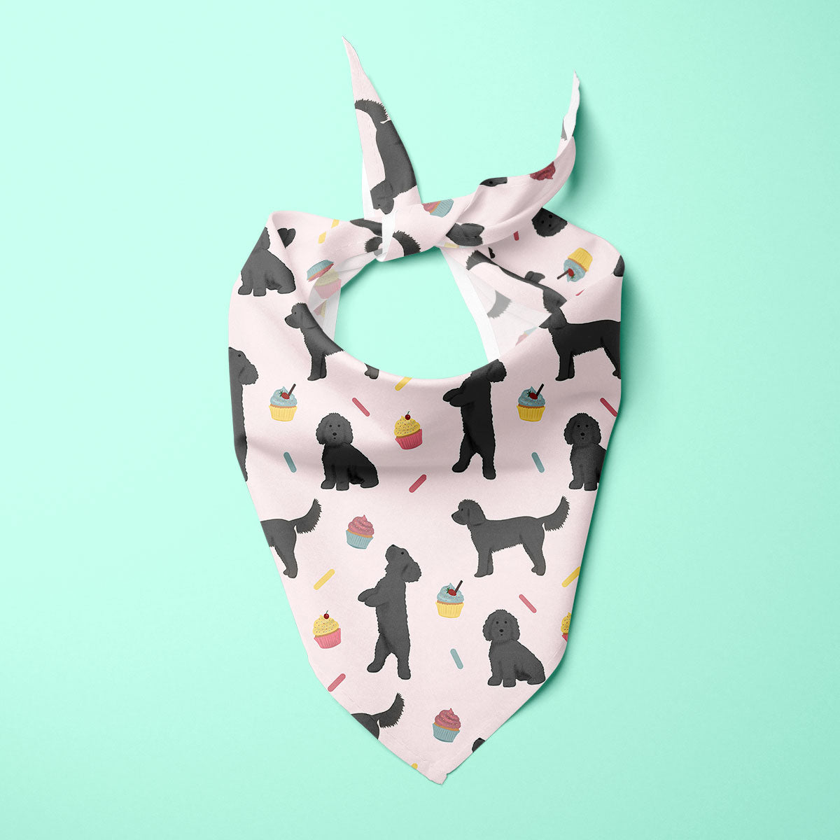 Black Cockapoos and Cupcakes Dog Bandana