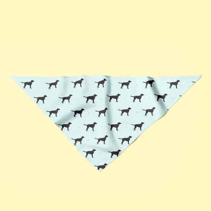 Black Labrador Pattern Dog Bandana