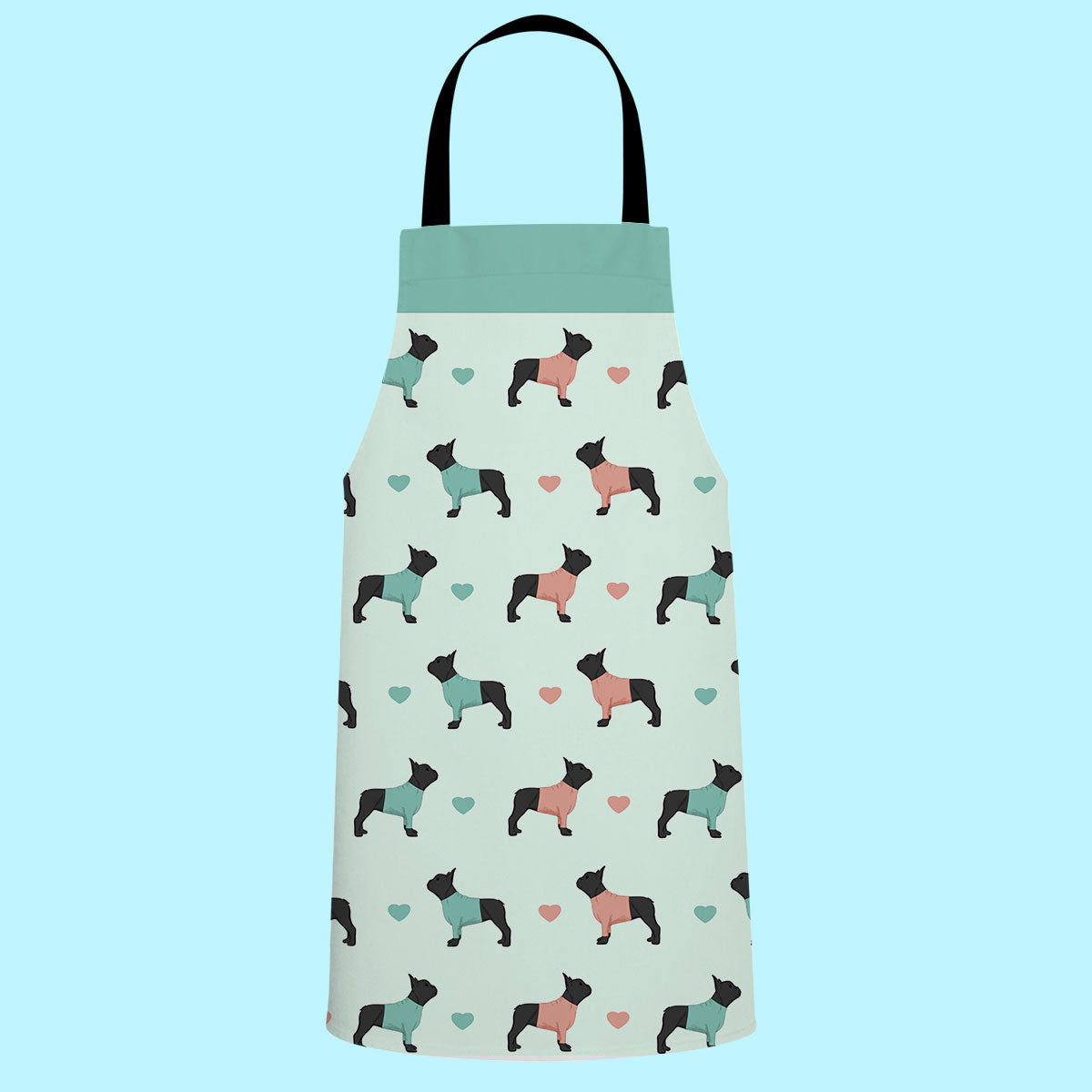 French bulldogs and Hearts Apron