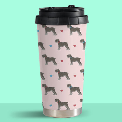 Miniature Schnauzers and Hearts Travel Mug