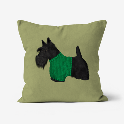 Scotty Dog in Jumper Cushion