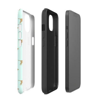 Yellow Labrador Pattern iPhone Tough Case